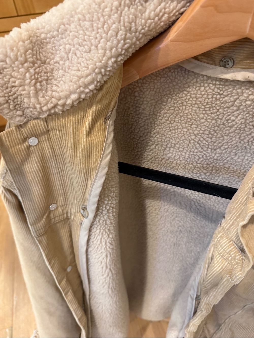 Tan Corduroy Sherpa-Lined Jacket - Picture 2 of 3